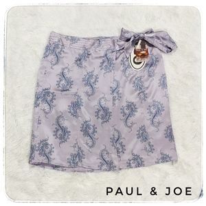 Paul & Joe Print Silk Wrap Skirt